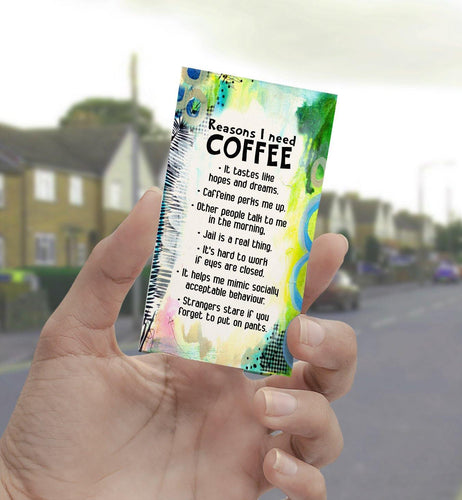 0894 Reasons I Need Coffee Art - deloresartcanada