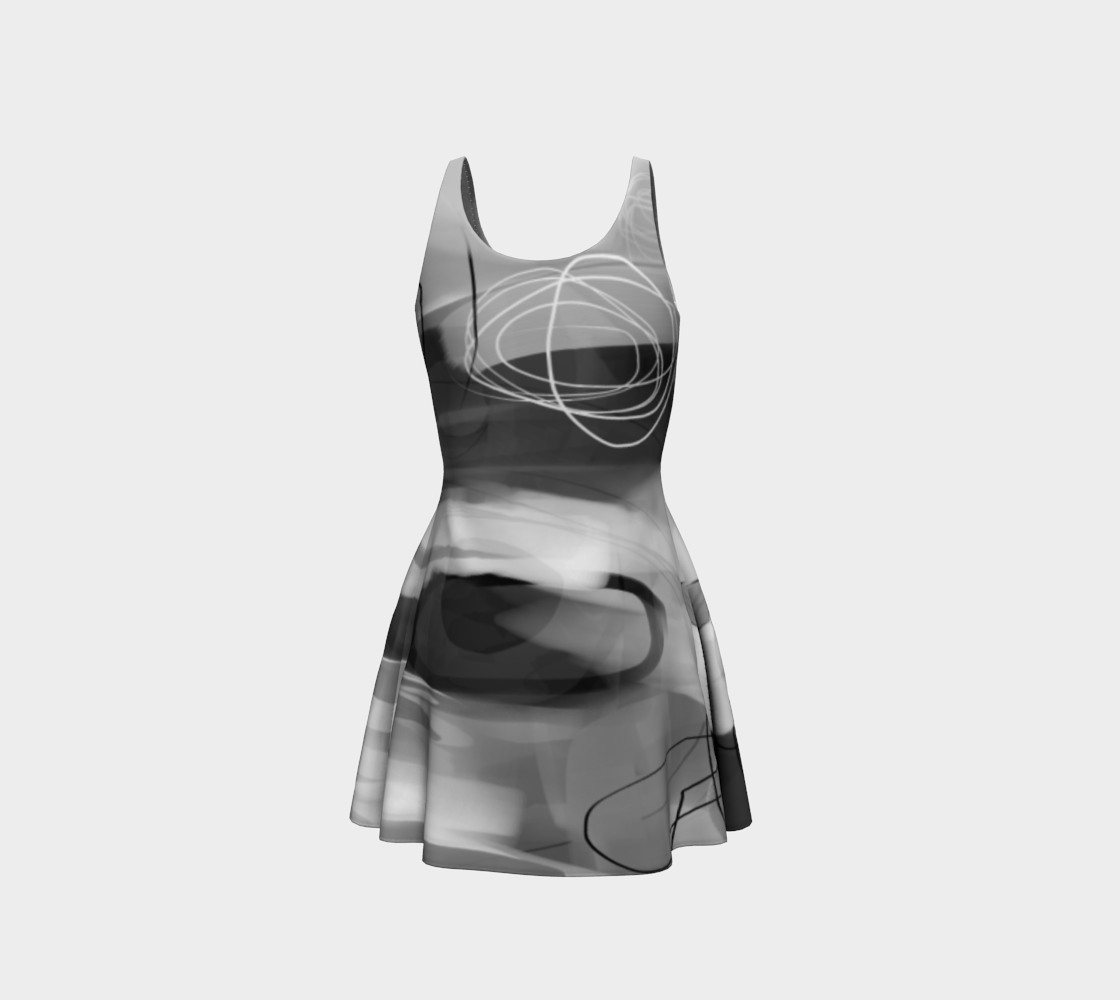 Waiting Patiently B & W Dress by Deloresart