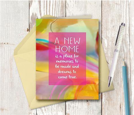 0899 New Home Note Card - deloresartcanada