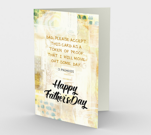 1224. Dad Token Of Proof  Card by DeloresArt - deloresartcanada