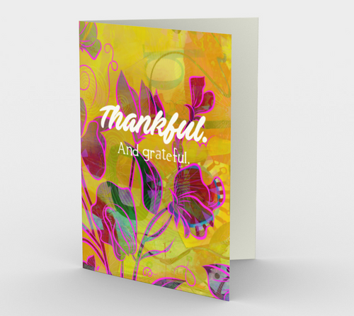 0940.Thankful. And Grateful  Card by DeloresArt