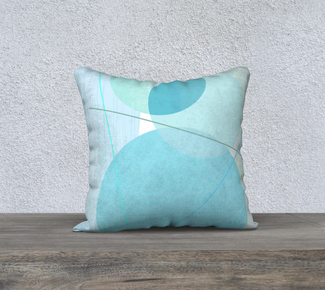 Pivot Point Blues Throw Pillow by Deloresart