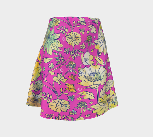 Francella Magenta Flare Skirt by Deloresart