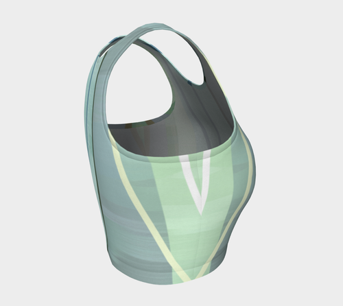 Coaxial Teal Crop Top by Deloresart - deloresartcanada