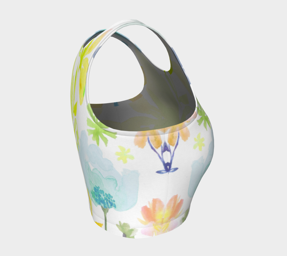 Dreamy Garden Crop Top by Deloresart - deloresartcanada