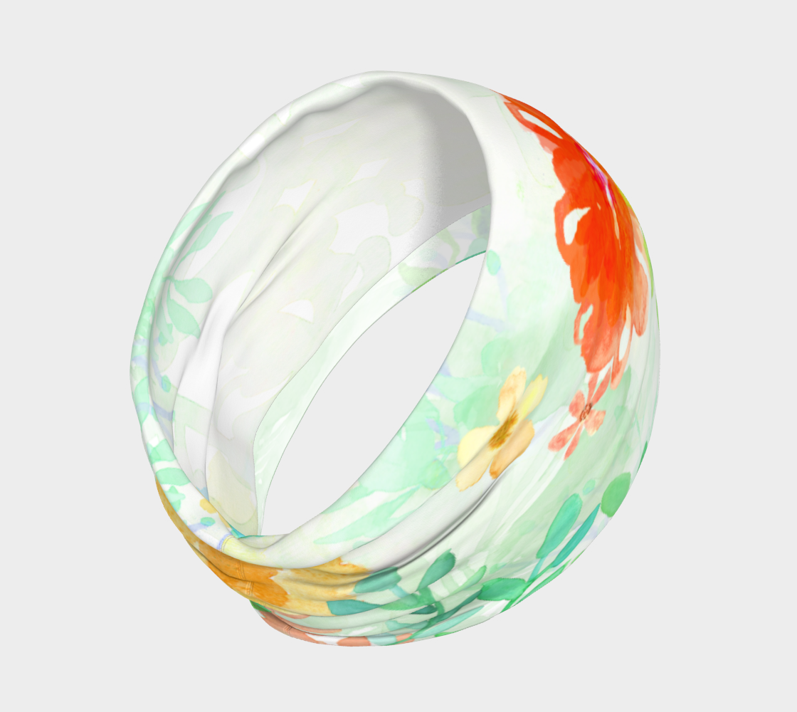 Coral Floral Headband by Deloresart - deloresartcanada