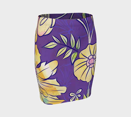 Francella Floret Fitted Skirt by Deloresart - deloresartcanada