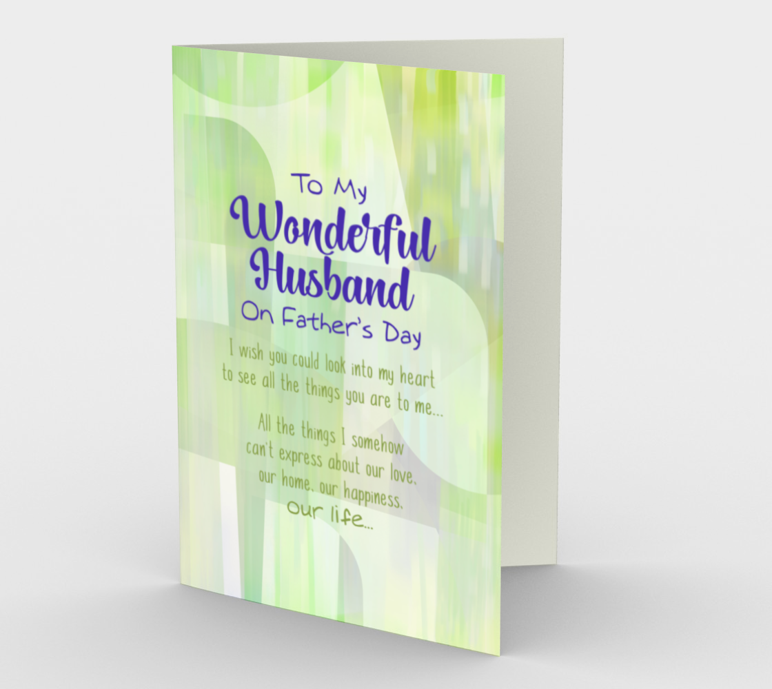 1429 To My Wonderful Husband Card by Deloresart - deloresartcanada