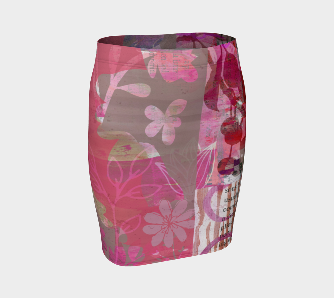 Flourish Fitted Skirt by Deloresart - deloresartcanada