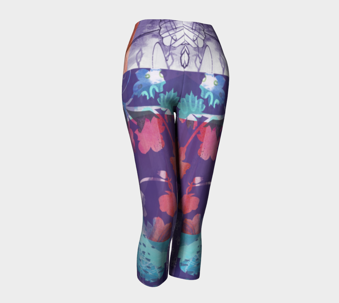 Elm Bud Collage Capris by Deloresart - deloresartcanada