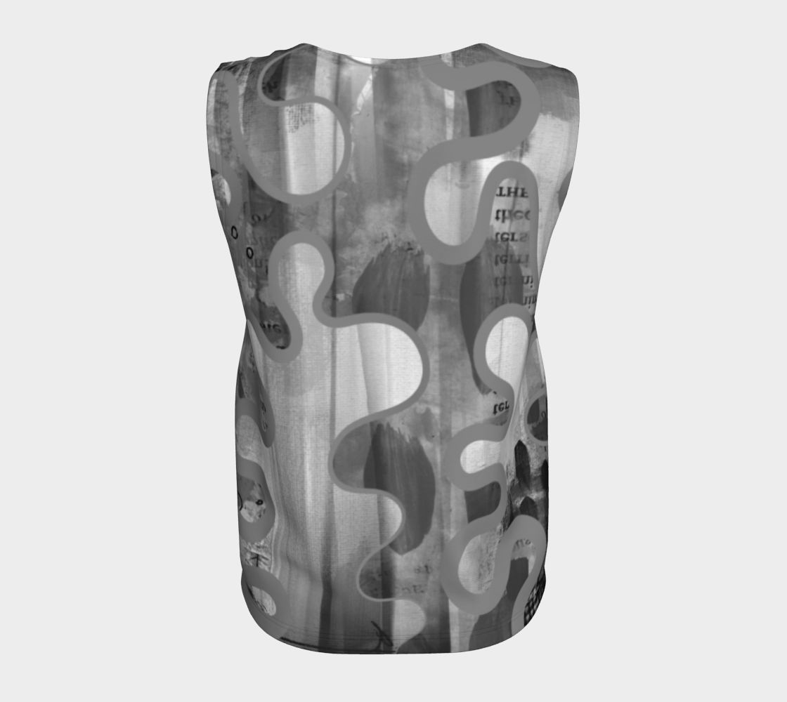 Sassy Serpentine Loose Tank Top in Grey - deloresartcanada