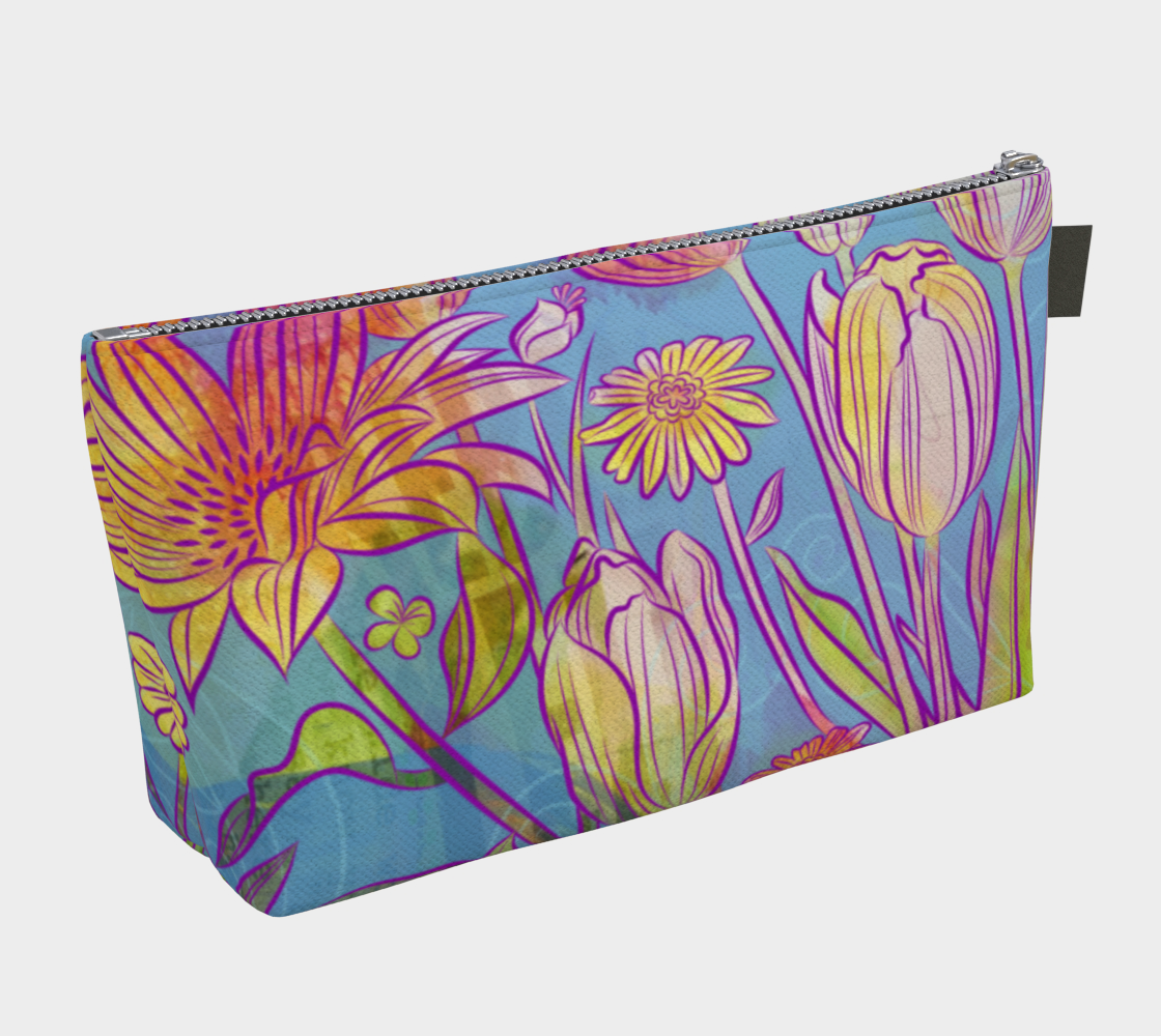 Rebel Yell Tulips Makeup Bag - deloresartcanada