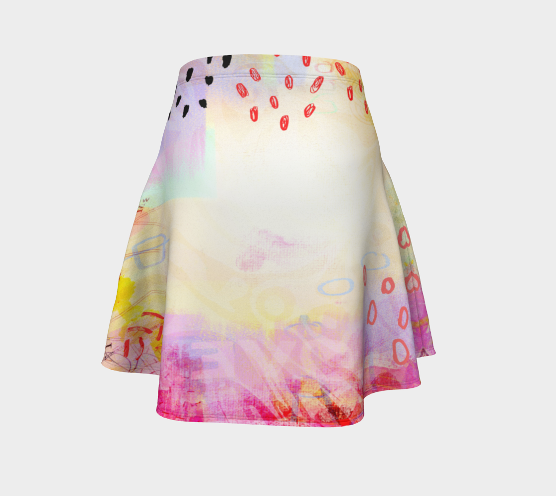 I Love Us Flare Skirt by Deloresart