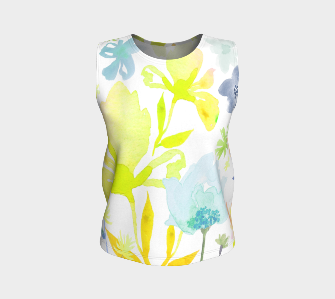 Dreamy Garden Loose Tank in Yellows - deloresartcanada