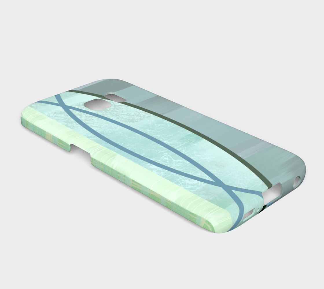 Del 487B Coaxial Soft Greens And Blues Device Case - deloresartcanada