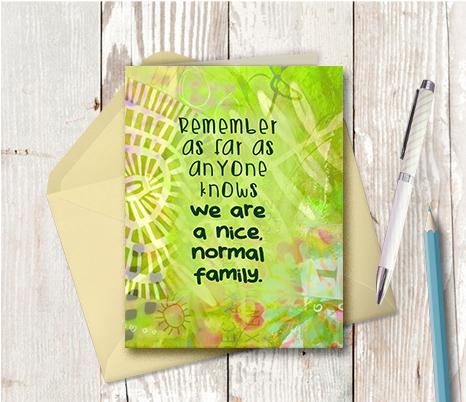 0932 Nice Normal Family Note Card