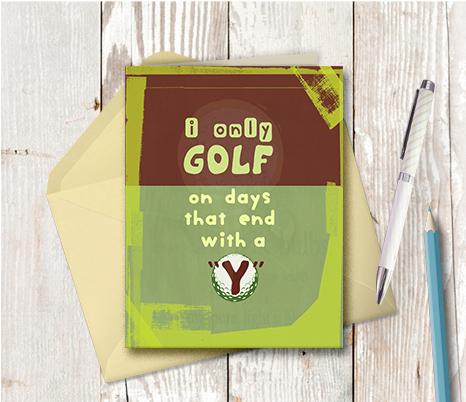 0938 Golf Note Card