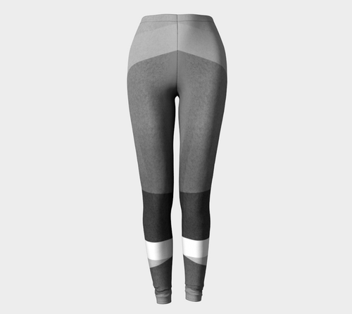Razor Sharp Greys Leggings by Deloresart - deloresartcanada