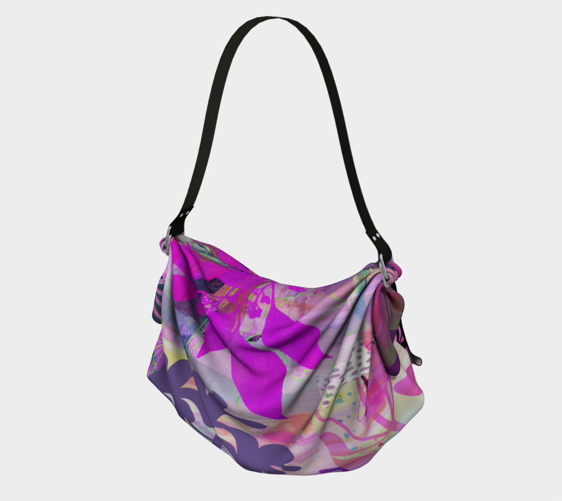 Verdant Island Magenta Origami Tote by Deloresart - deloresartcanada