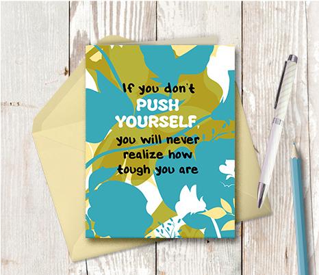 0941 Push Yourself Note Card