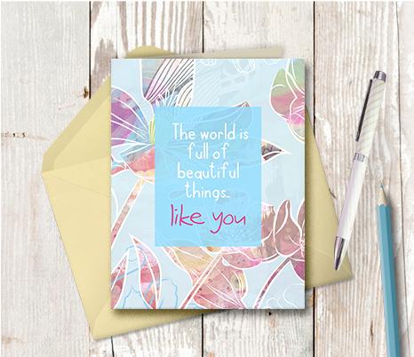 0942 Beautiful Things Like You Note Card