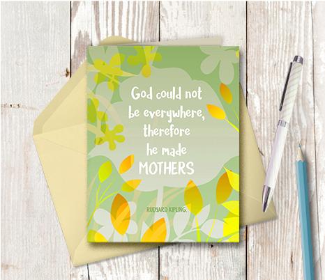 0945 God Made Mothers Note Card