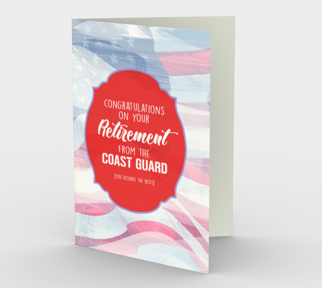 1378 Retirement/Coast Guard Card by Deloresart - deloresartcanada