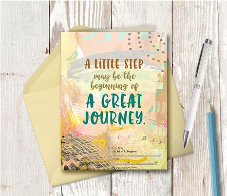 0951 A Little Step May Be The Beginning Note Card