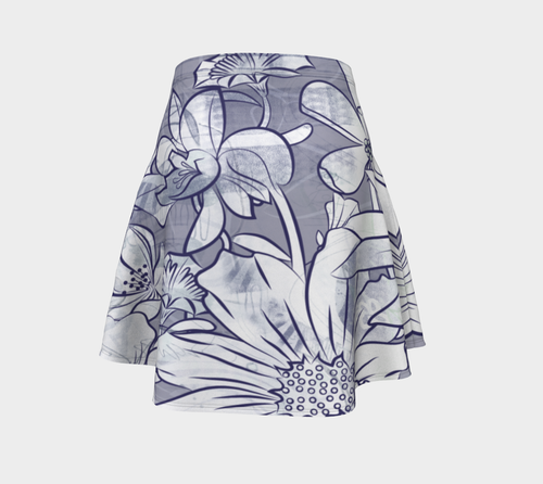 Flower Meadow Flare Skirt by Deloresart