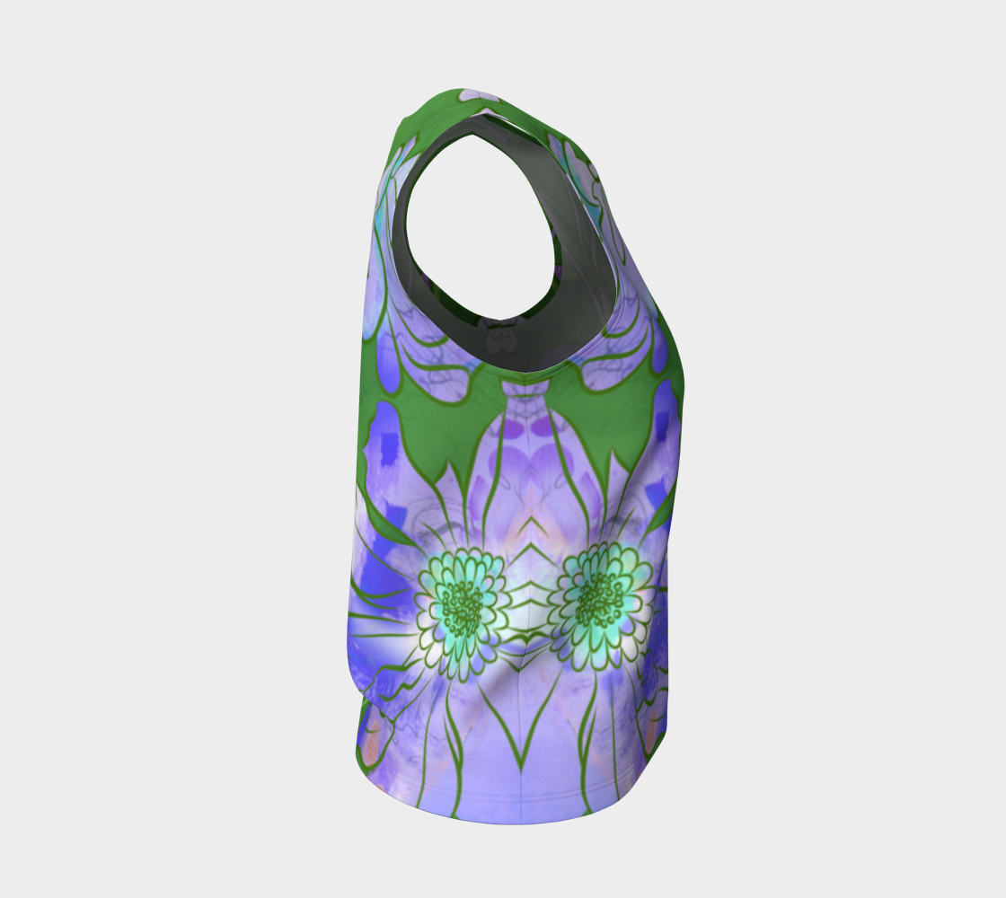 Francella Floret Loose Tank in Greens - deloresartcanada