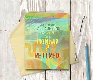 0960 Happy On Monday Retired Note Card