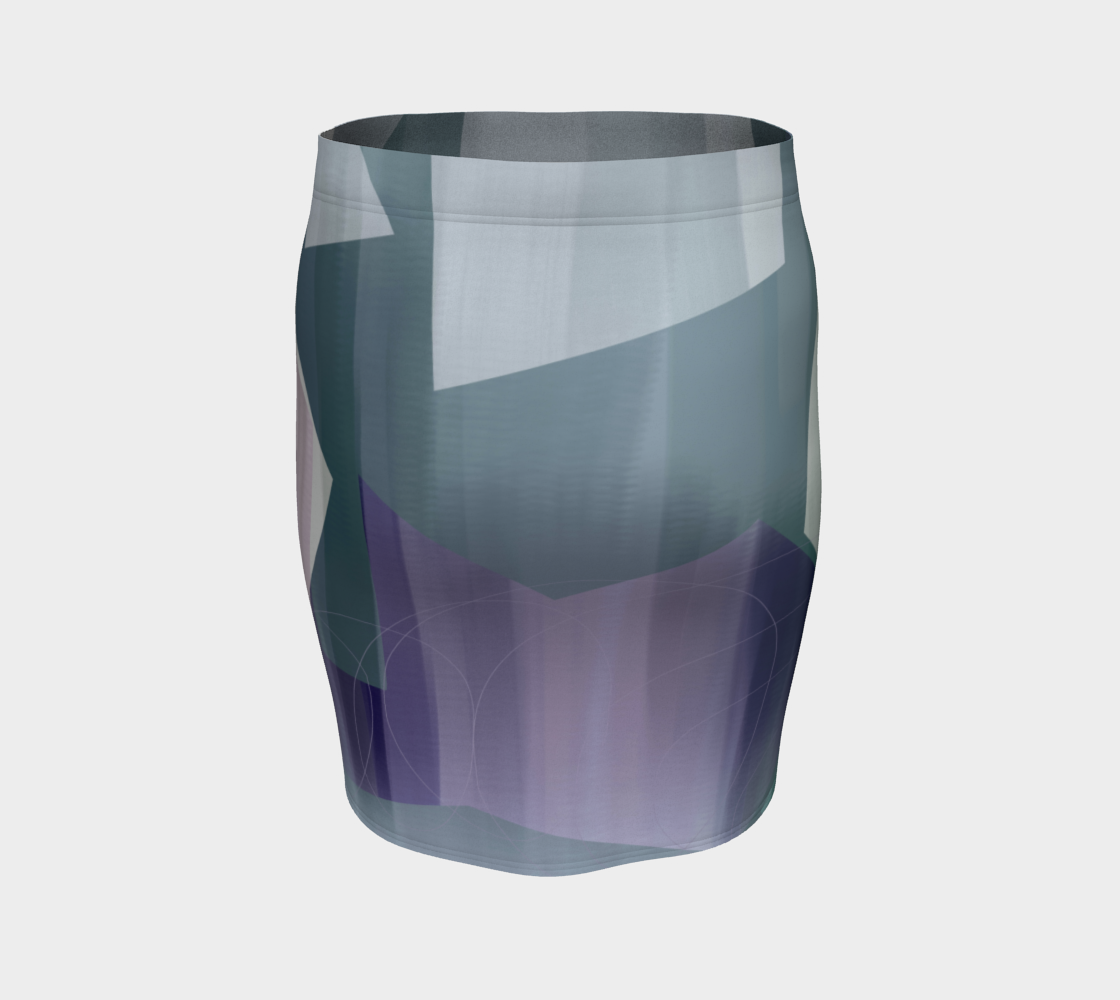 Satin Symmetry Fitted Skirt by Deloresart - deloresartcanada