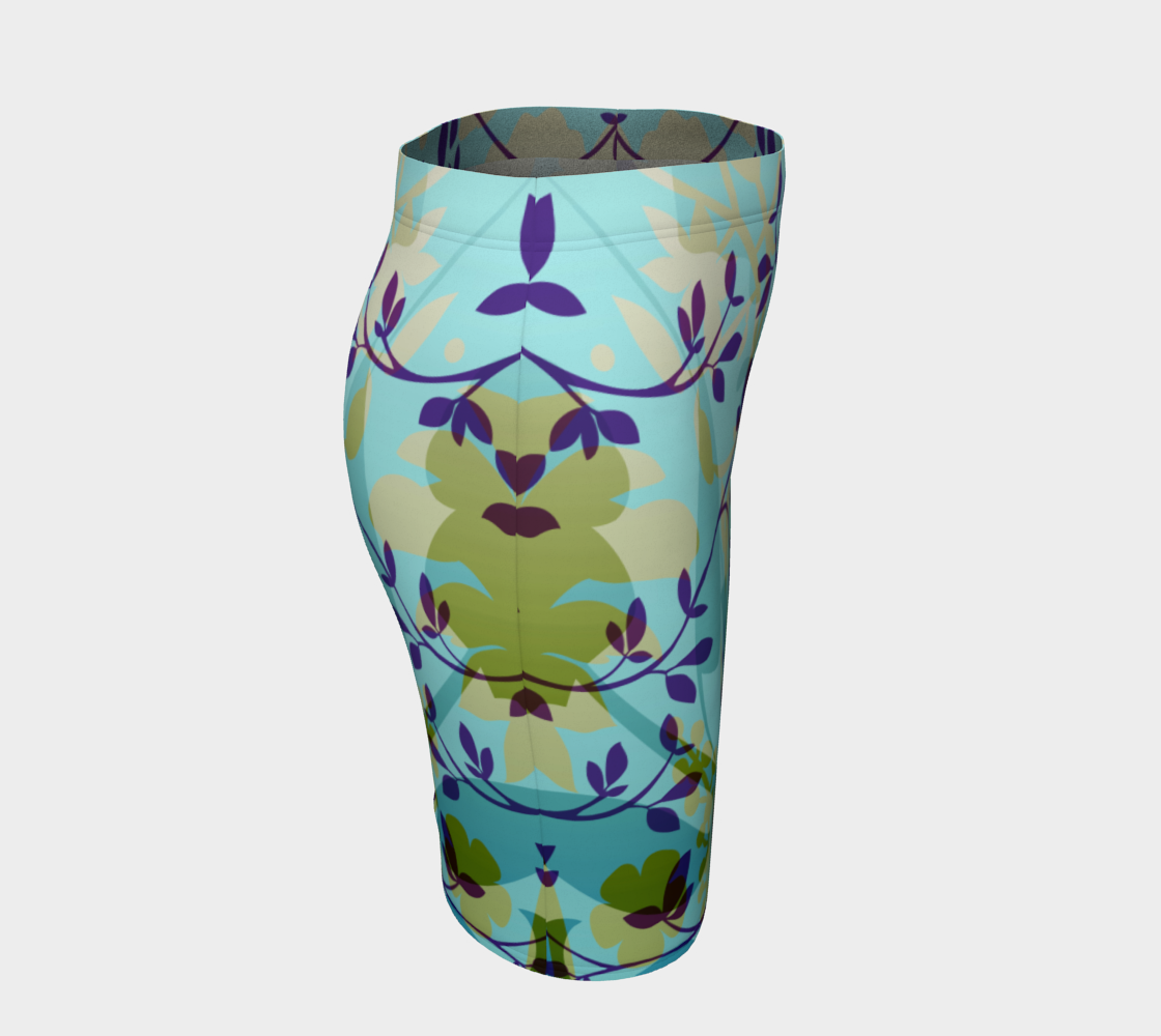 Fanciful Forest Fitted Skirt by Deloresart - deloresartcanada