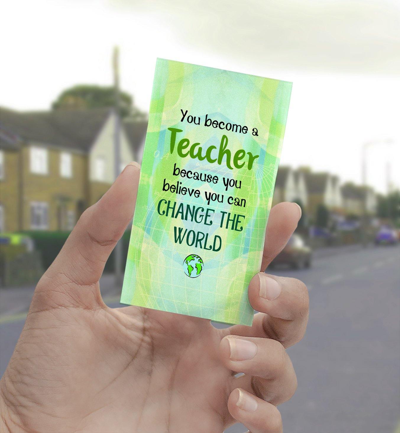 0966 Become A Teacher Change The World Art - deloresartcanada