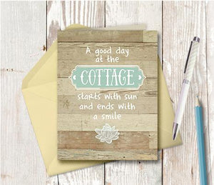 0967 Good Day At The Cottage Note Card