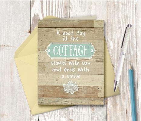 0967 Good Day At The Cottage Note Card