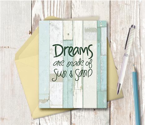 0969 Dreams Are Made Of Sun And Sand Note Card