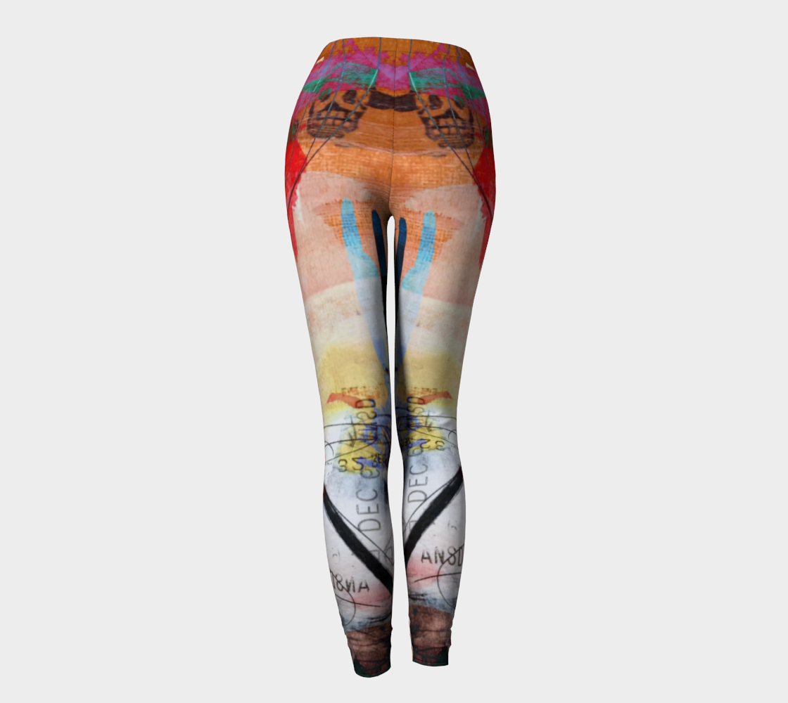 Red Panic Leggings by Deloresart