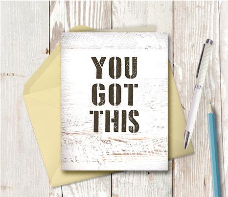 0973 You Got This Note Card