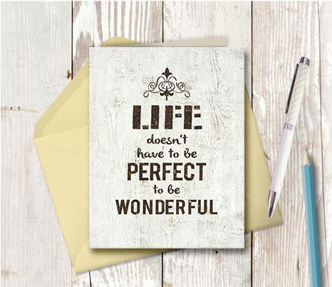 0977  Life Doesnêt Have To Be Perfect Note Card