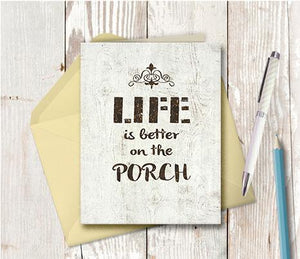 0978 On The Porch Note Card