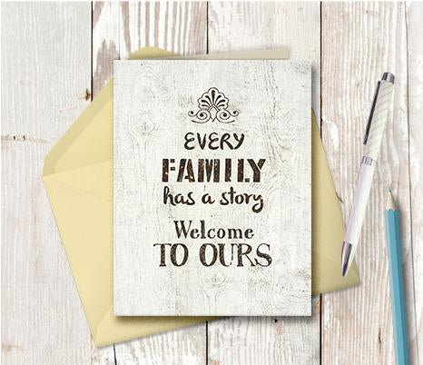 0979 Every Family Has A Story Note Card