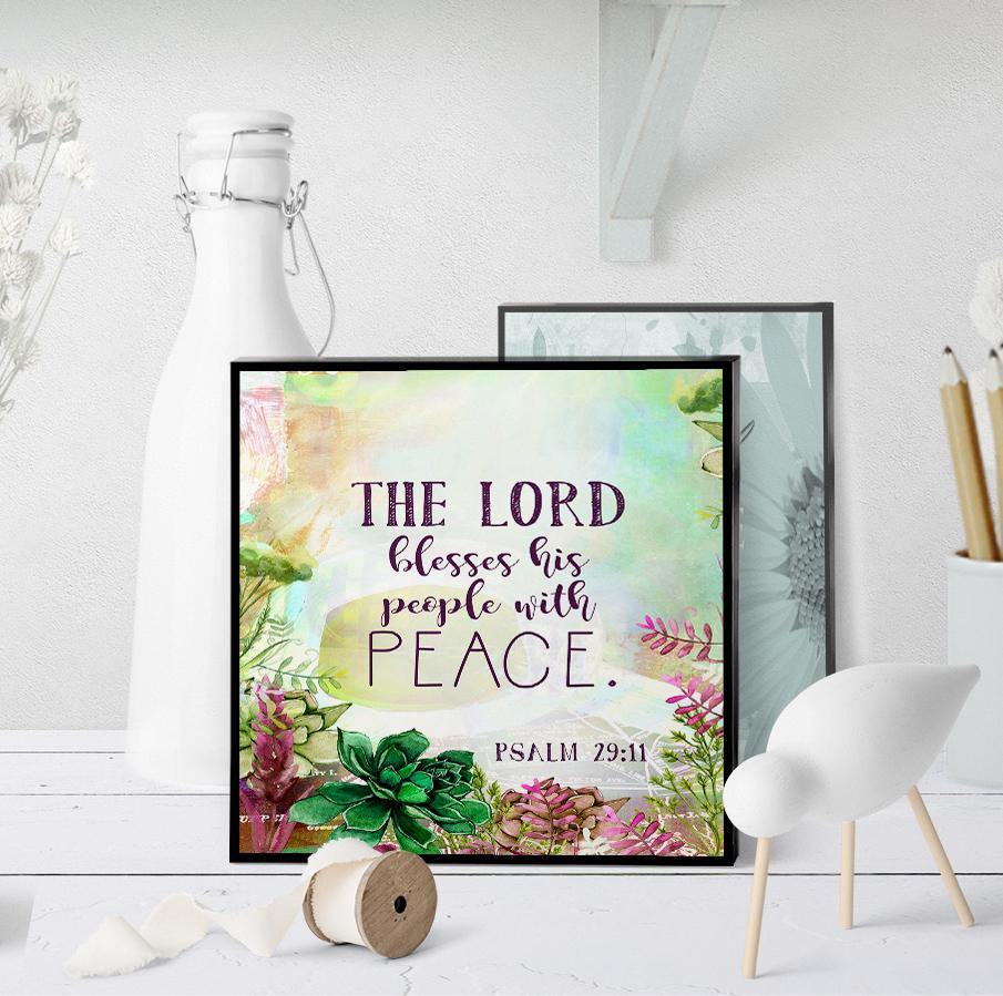 0981 The Lord Blesses His People With Peace Art - deloresartcanada