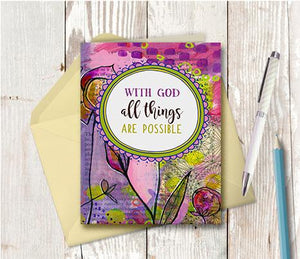 0986 With God All Things Are Possible Note Card