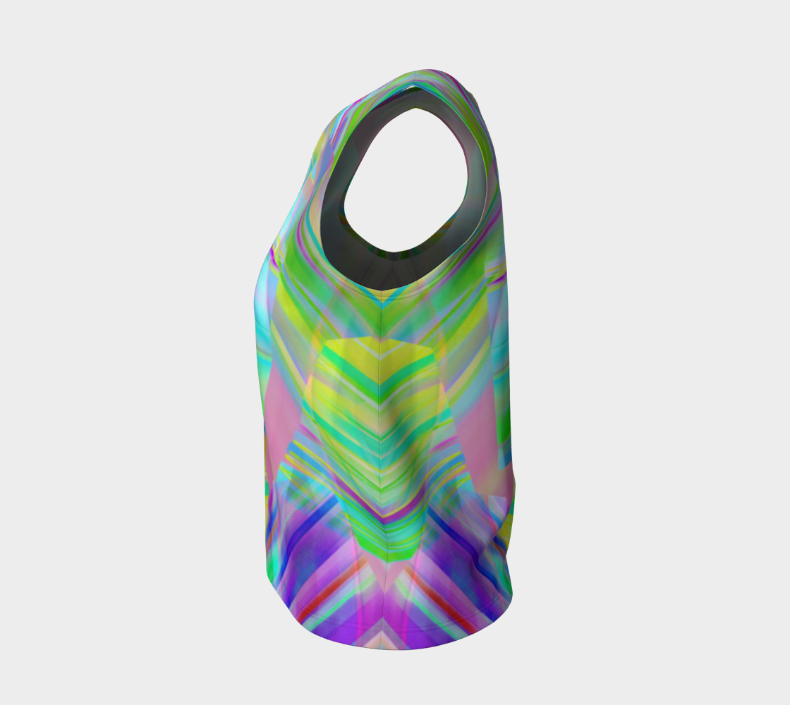 Tartan Cliffs Loose Tank in Greens and Purples - deloresartcanada