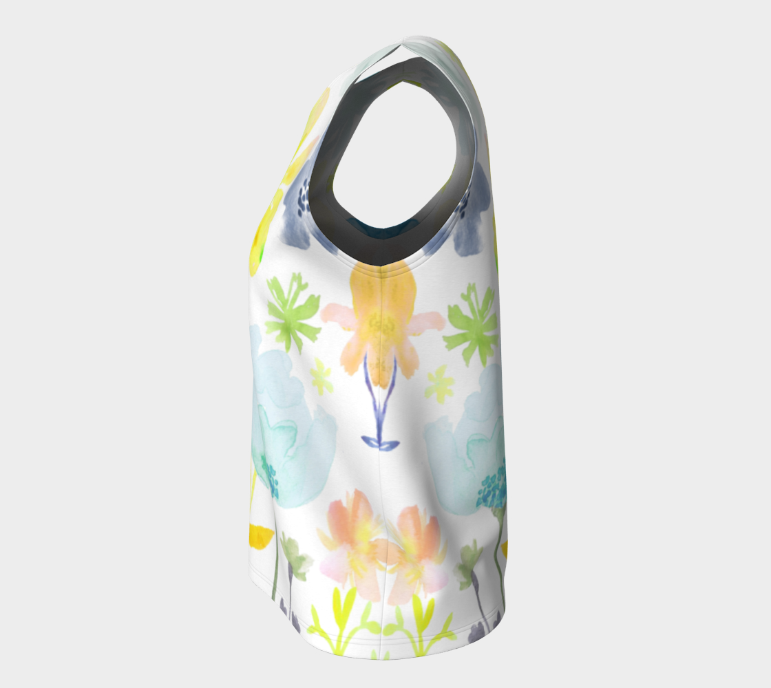 Dreamy Garden Loose Tank in Yellows - deloresartcanada