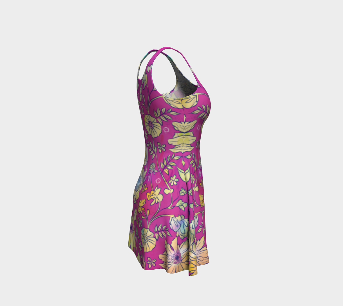 Francella Magenta Dress by Deloresart