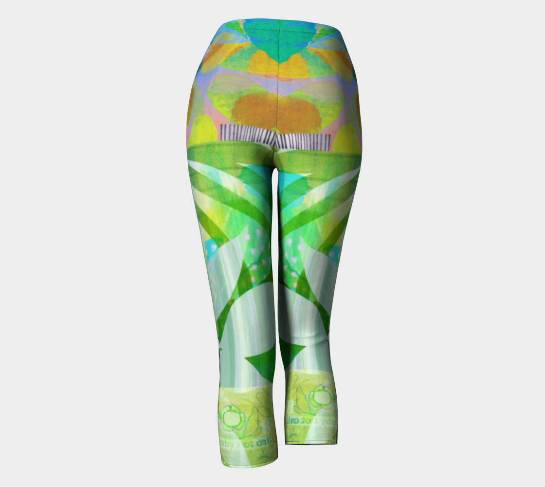 Abounding Alder Collage Capris by Deloresart - deloresartcanada