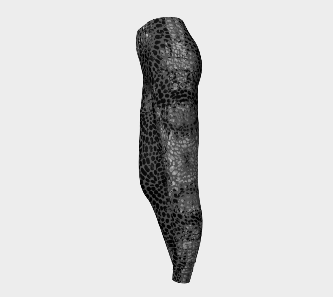 Earth Message Black Leggings by Deloresart - deloresartcanada