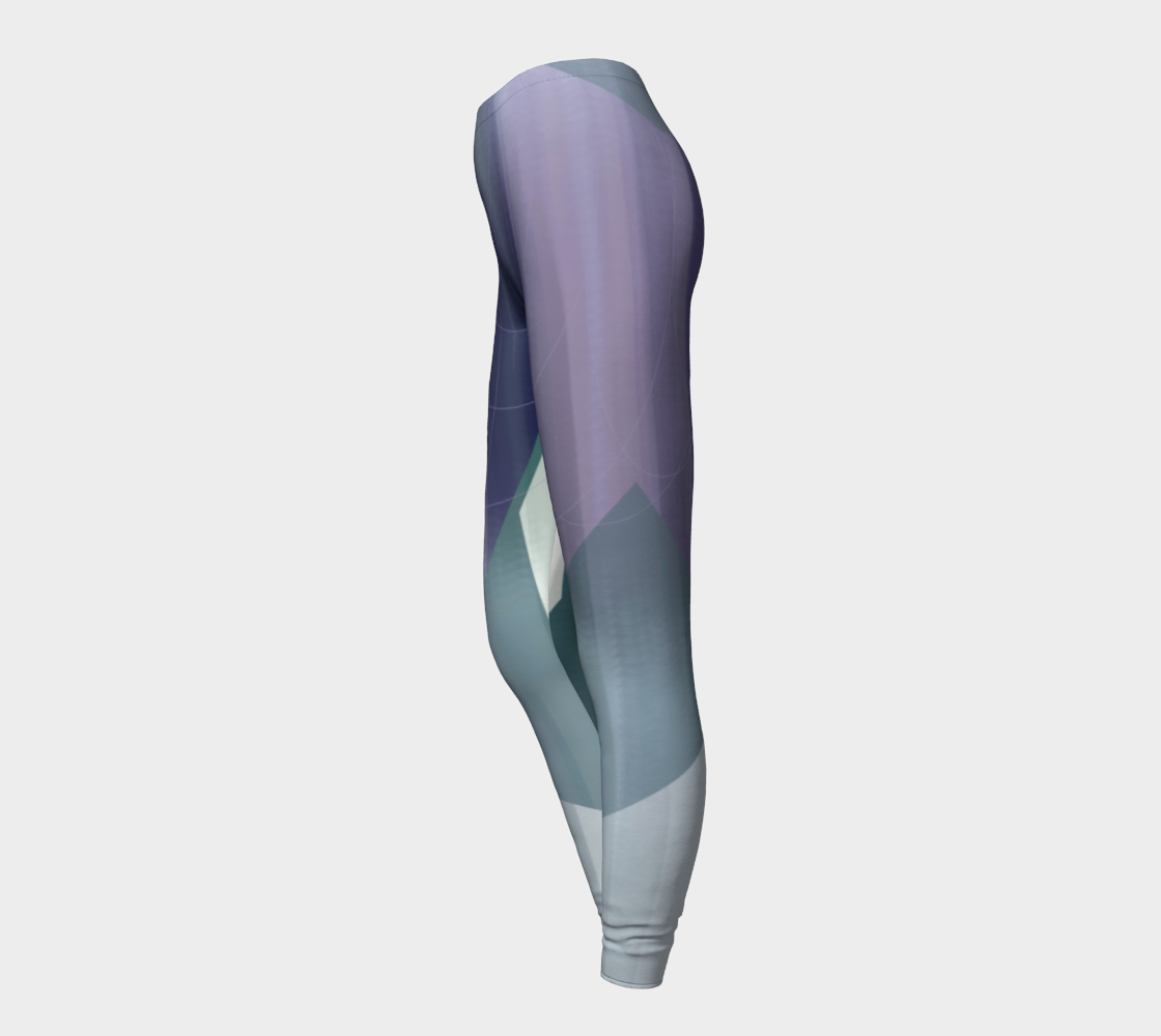 Satin Symmetry Purple Leggings by Deloresart - deloresartcanada